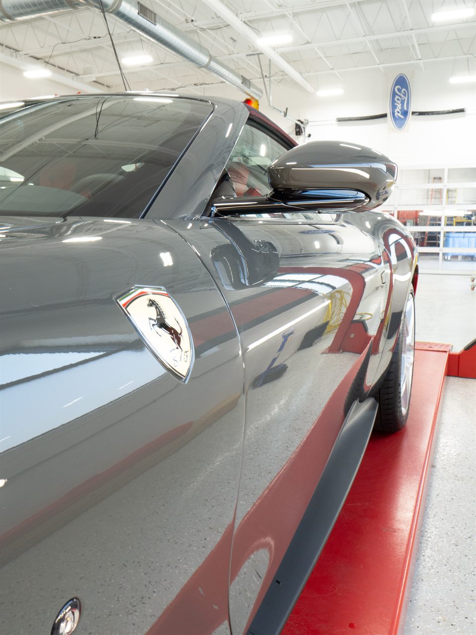 Close-up automotive paint and body detail