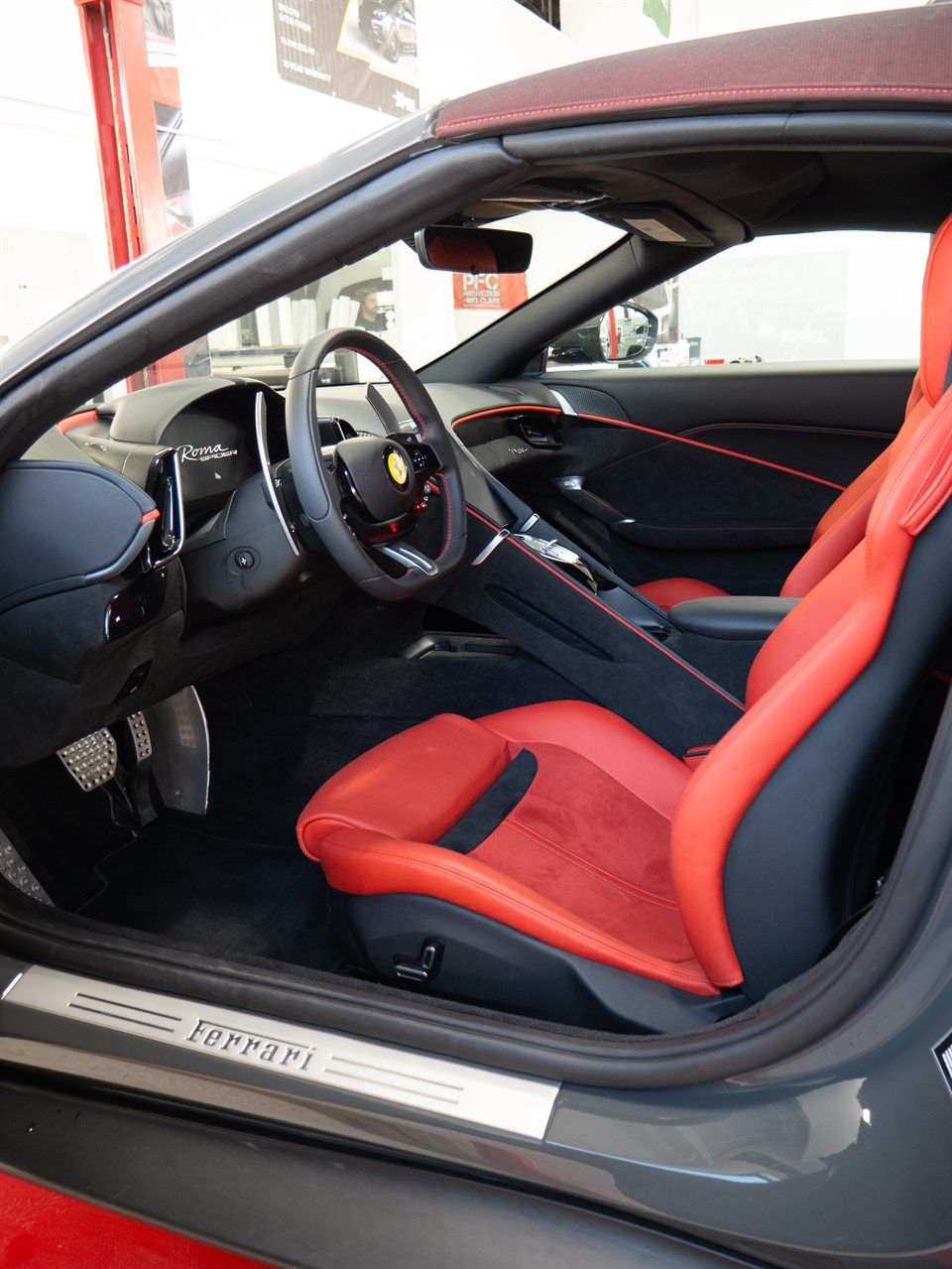 Luxury car interior detail